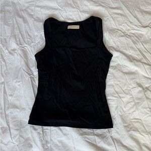 Black Sleeveless Tank Top